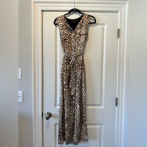 Banana Republic cheetah print midi/maxi dress size small
